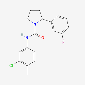 N-(3-chloro-4-methylphenyl)-2-(3-fluorophenyl)-1-pyrrolidinecarboxamide