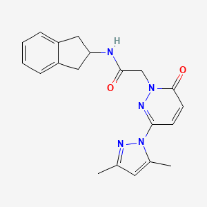 N-(2,3-dihydro-1H-inden-2-yl)-2-(3-(3,5-dimethyl-1H-pyrazol-1-yl)-6-oxopyridazin-1(6H)-yl)acetamide