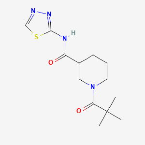 molecular formula C13H20N4O2S B4524477 1-(2,2-DIMETHYLPROPANOYL)-N-(1,3,4-THIADIAZOL-2-YL)-3-PIPERIDINECARBOXAMIDE 