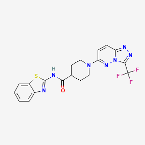 N-(1,3-benzothiazol-2-yl)-1-[3-(trifluoromethyl)[1,2,4]triazolo[4,3-b]pyridazin-6-yl]piperidine-4-carboxamide