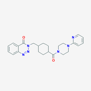 molecular formula C24H28N6O2 B4524487 3-[(trans-4-{[4-(2-pyridinyl)-1-piperazinyl]carbonyl}cyclohexyl)methyl]-1,2,3-benzotriazin-4(3H)-one 