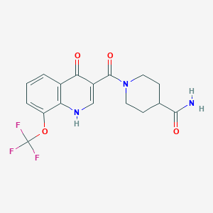 1-{[4-Hydroxy-8-(trifluoromethoxy)quinolin-3-yl]carbonyl}piperidine-4-carboxamide