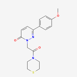 molecular formula C17H19N3O3S B4524507 6-(4-methoxyphenyl)-2-[2-oxo-2-(thiomorpholin-4-yl)ethyl]pyridazin-3(2H)-one 