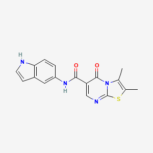 N-(1H-indol-5-yl)-2,3-dimethyl-5-oxo-5H-[1,3]thiazolo[3,2-a]pyrimidine-6-carboxamide