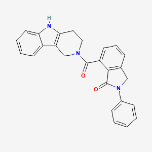 2-phenyl-7-(1,3,4,5-tetrahydro-2H-pyrido[4,3-b]indole-2-carbonyl)-2,3-dihydro-1H-isoindol-1-one