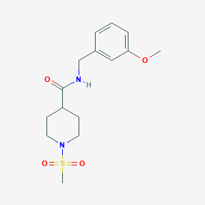 1-methanesulfonyl-N-[(3-methoxyphenyl)methyl]piperidine-4-carboxamide