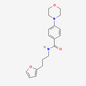 molecular formula C18H22N2O3 B4524530 N-[3-(2-furyl)propyl]-4-(4-morpholinyl)benzamide 