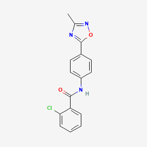 2-chloro-N-[4-(3-methyl-1,2,4-oxadiazol-5-yl)phenyl]benzamide