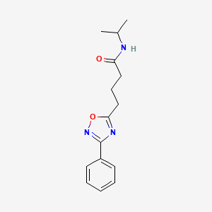 molecular formula C15H19N3O2 B4524545 N-isopropyl-4-(3-phenyl-1,2,4-oxadiazol-5-yl)butanamide 