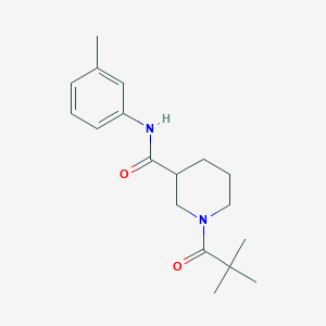 1-(2,2-dimethylpropanoyl)-N-(3-methylphenyl)piperidine-3-carboxamide