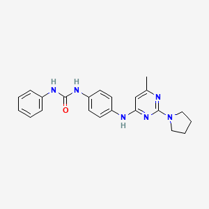 3-(4-{[6-Methyl-2-(pyrrolidin-1-YL)pyrimidin-4-YL]amino}phenyl)-1-phenylurea