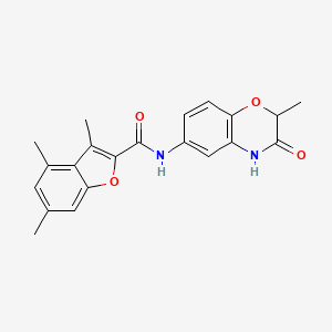 3,4,6-trimethyl-N-(2-methyl-3-oxo-3,4-dihydro-2H-1,4-benzoxazin-6-yl)-1-benzofuran-2-carboxamide