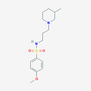 4-methoxy-N-[3-(3-methyl-1-piperidinyl)propyl]benzenesulfonamide