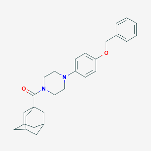 molecular formula C28H34N2O2 B452459 4-[4-(1-Adamantylcarbonyl)-1-piperazinyl]phenyl benzyl ether 