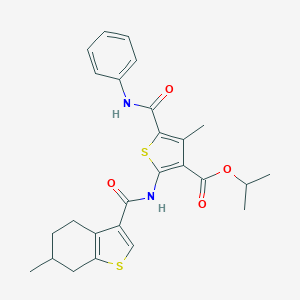 Isopropyl 5-(anilinocarbonyl)-4-methyl-2-{[(6-methyl-4,5,6,7-tetrahydro-1-benzothien-3-yl)carbonyl]amino}-3-thiophenecarboxylate
