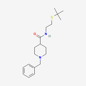 molecular formula C19H30N2OS B4524625 1-benzyl-N-[2-(tert-butylthio)ethyl]-4-piperidinecarboxamide 