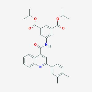 molecular formula C32H32N2O5 B452464 Diisopropyl 5-({[2-(3,4-dimethylphenyl)-4-quinolinyl]carbonyl}amino)isophthalate 