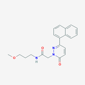 molecular formula C20H21N3O3 B4524645 N-(3-METHOXYPROPYL)-2-[3-(NAPHTHALEN-1-YL)-6-OXO-1,6-DIHYDROPYRIDAZIN-1-YL]ACETAMIDE 