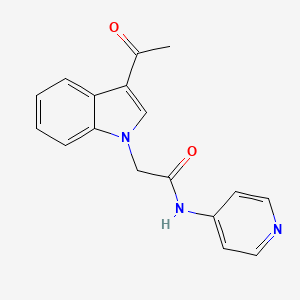 molecular formula C17H15N3O2 B4524651 2-(3-acetyl-1H-indol-1-yl)-N-(pyridin-4-yl)acetamide 