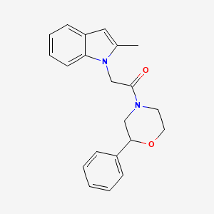 2-methyl-1-[2-oxo-2-(2-phenyl-4-morpholinyl)ethyl]-1H-indole