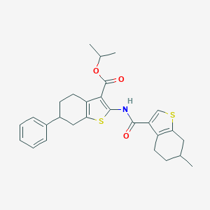 Isopropyl 2-{[(6-methyl-4,5,6,7-tetrahydro-1-benzothien-3-yl)carbonyl]amino}-6-phenyl-4,5,6,7-tetrahydro-1-benzothiophene-3-carboxylate