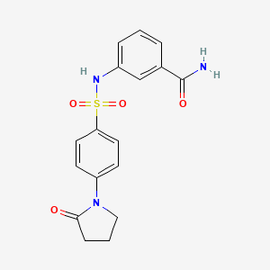 3-({[4-(2-oxo-1-pyrrolidinyl)phenyl]sulfonyl}amino)benzamide