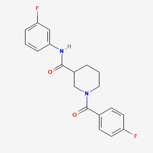 1-(4-fluorobenzoyl)-N-(3-fluorophenyl)-3-piperidinecarboxamide