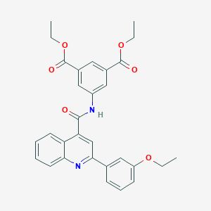 molecular formula C30H28N2O6 B452470 Diethyl 5-({[2-(3-ethoxyphenyl)-4-quinolinyl]carbonyl}amino)isophthalate 
