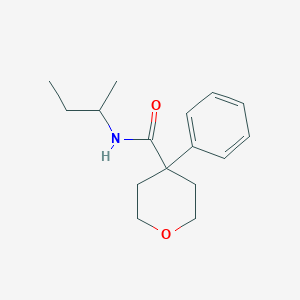 molecular formula C16H23NO2 B4524708 N-(sec-butyl)-4-phenyltetrahydro-2H-pyran-4-carboxamide 