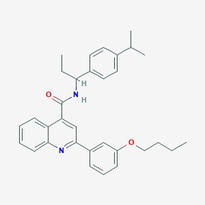 2-(3-butoxyphenyl)-N-[1-(4-isopropylphenyl)propyl]-4-quinolinecarboxamide