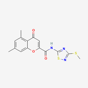 5,7-dimethyl-N-[3-(methylthio)-1,2,4-thiadiazol-5-yl]-4-oxo-4H-chromene-2-carboxamide