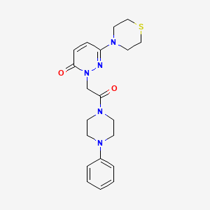 2-[2-oxo-2-(4-phenylpiperazin-1-yl)ethyl]-6-(thiomorpholin-4-yl)pyridazin-3(2H)-one