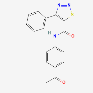 molecular formula C17H13N3O2S B4524772 N-(4-acetylphenyl)-4-phenyl-1,2,3-thiadiazole-5-carboxamide 