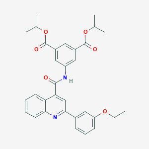 molecular formula C32H32N2O6 B452478 Diisopropyl 5-({[2-(3-ethoxyphenyl)-4-quinolinyl]carbonyl}amino)isophthalate 