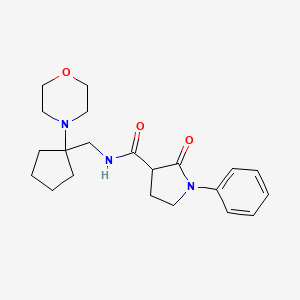 N-[(1-morpholin-4-ylcyclopentyl)methyl]-2-oxo-1-phenylpyrrolidine-3-carboxamide