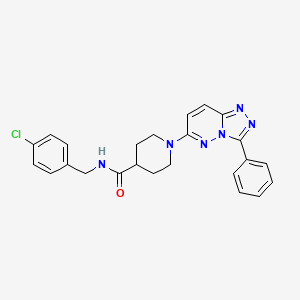 molecular formula C24H23ClN6O B4524783 N-(4-chlorobenzyl)-1-(3-phenyl[1,2,4]triazolo[4,3-b]pyridazin-6-yl)piperidine-4-carboxamide 