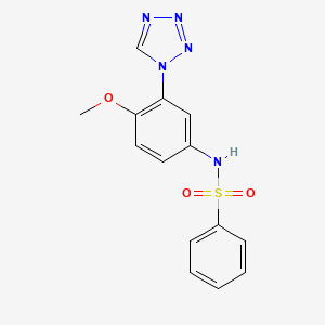 N-(4-methoxy-3-(1H-tetrazol-1-yl)phenyl)benzenesulfonamide