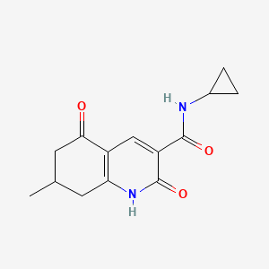 N-cyclopropyl-7-methyl-2,5-dioxo-1,2,5,6,7,8-hexahydroquinoline-3-carboxamide