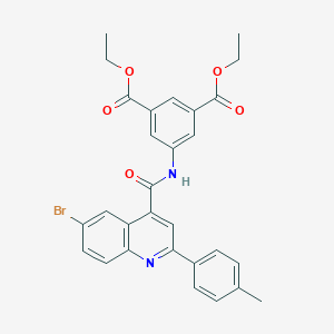 Diethyl 5-({[6-bromo-2-(4-methylphenyl)-4-quinolinyl]carbonyl}amino)isophthalate