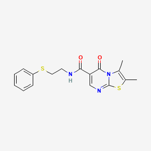 2,3-dimethyl-5-oxo-N-[2-(phenylsulfanyl)ethyl]-5H-[1,3]thiazolo[3,2-a]pyrimidine-6-carboxamide