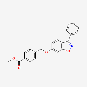 methyl 4-{[(3-phenyl-1,2-benzoxazol-6-yl)oxy]methyl}benzoate