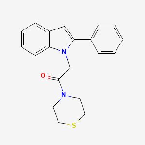 2-(2-phenyl-1H-indol-1-yl)-1-(thiomorpholin-4-yl)ethanone