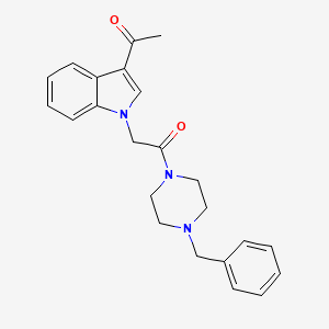 molecular formula C23H25N3O2 B4524892 2-(3-acetyl-1H-indol-1-yl)-1-(4-benzylpiperazin-1-yl)ethanone 