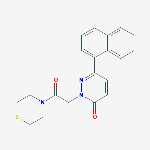 molecular formula C20H19N3O2S B4524904 6-(naphthalen-1-yl)-2-[2-oxo-2-(thiomorpholin-4-yl)ethyl]pyridazin-3(2H)-one 