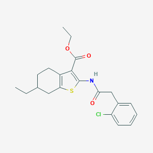 Ethyl 2-{[(2-chlorophenyl)acetyl]amino}-6-ethyl-4,5,6,7-tetrahydro-1-benzothiophene-3-carboxylate