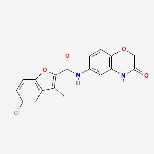 5-chloro-3-methyl-N-(4-methyl-3-oxo-3,4-dihydro-2H-1,4-benzoxazin-6-yl)-1-benzofuran-2-carboxamide