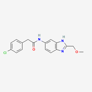 2-(4-chlorophenyl)-N-[2-(methoxymethyl)-1H-benzimidazol-5-yl]acetamide