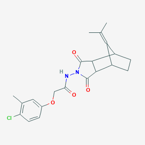 molecular formula C21H23ClN2O4 B452497 2-(4-chloro-3-methylphenoxy)-N-[10-(1-methylethylidene)-3,5-dioxo-4-azatricyclo[5.2.1.0~2,6~]dec-4-yl]acetamide 