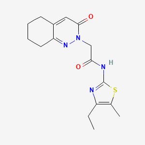 molecular formula C16H20N4O2S B4524973 N-[(2Z)-4-ethyl-5-methyl-1,3-thiazol-2(3H)-ylidene]-2-(3-oxo-5,6,7,8-tetrahydrocinnolin-2(3H)-yl)acetamide 