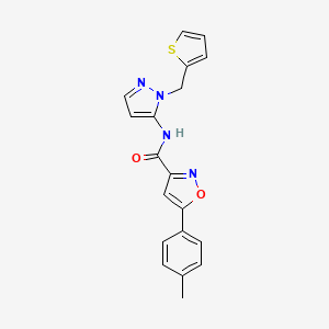 5-(4-METHYLPHENYL)-N-{1-[(THIOPHEN-2-YL)METHYL]-1H-PYRAZOL-5-YL}-1,2-OXAZOLE-3-CARBOXAMIDE